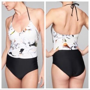 athleta - polynesia halter one piece swim floral